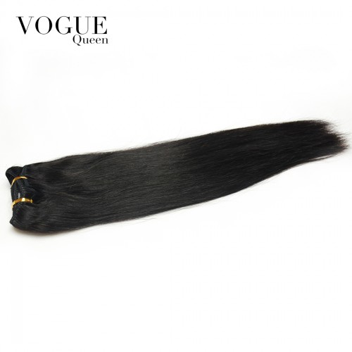 Clip In Human Hair Extensions Straight 100% Human Brazilian Hair Natural Black Hair